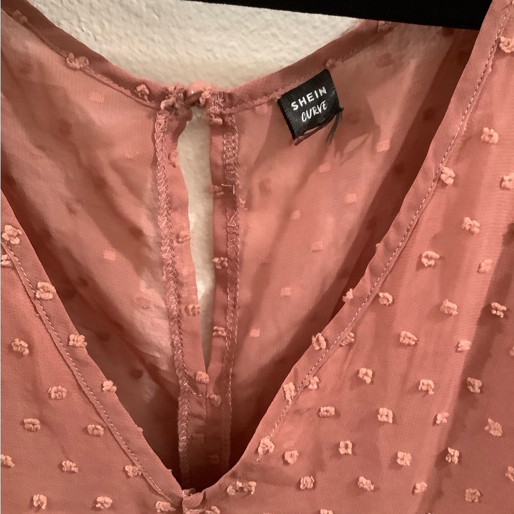 SHEIN Dusty Rose Ruffle Mini Dress - Picture 2 of 3